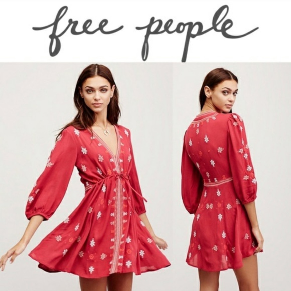 Free People Red Stargazer Dress size XS